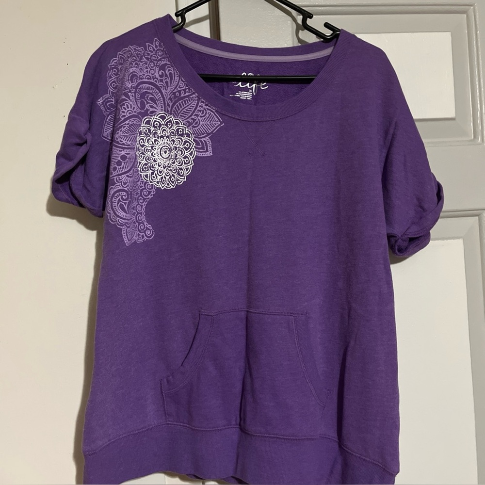 Made for Life purple Short Sleeve Sweatshirt